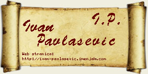 Ivan Pavlašević vizit kartica